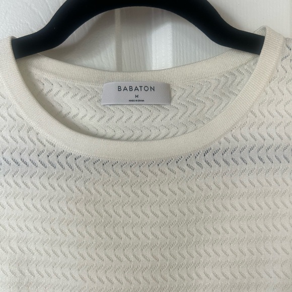 Babaton aritzia pointelle knit tank white new e space crop top - Picture 3 of 6